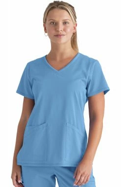 Grey's Anatomy Women's Serena V-Neck Solid Scrub Top