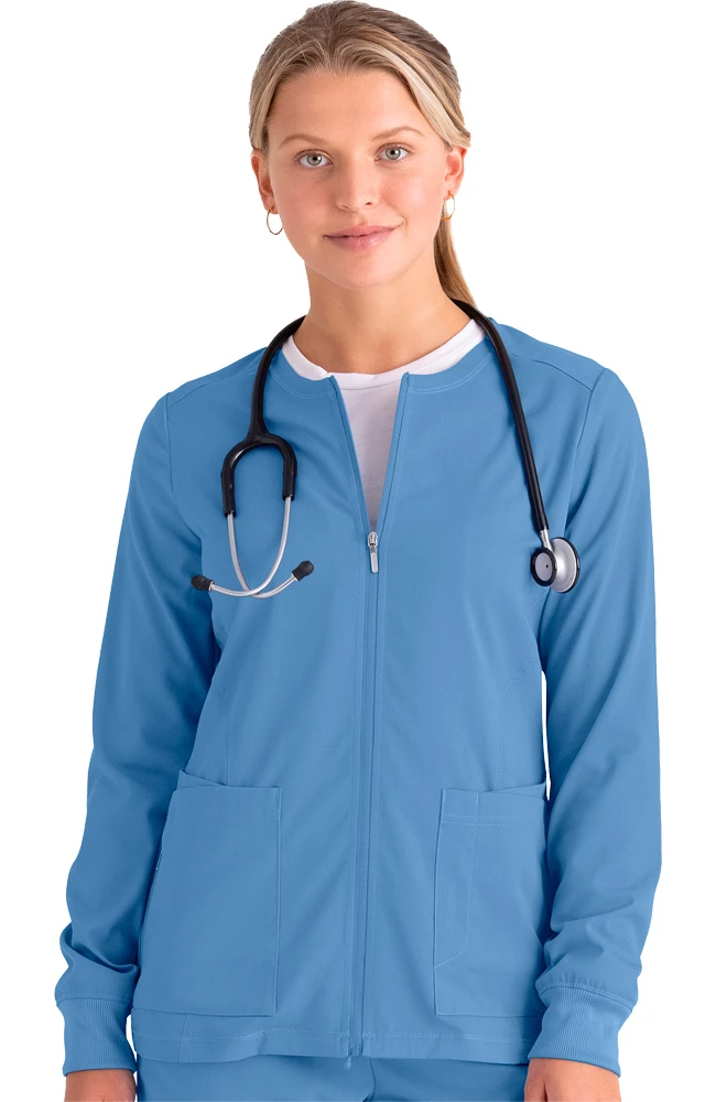 Grey's Anatomy Women's Gianna Warm-Up Scrub Jacket 1 Grey's Anatomy Women's Gianna Warm-Up Scrub Jacket