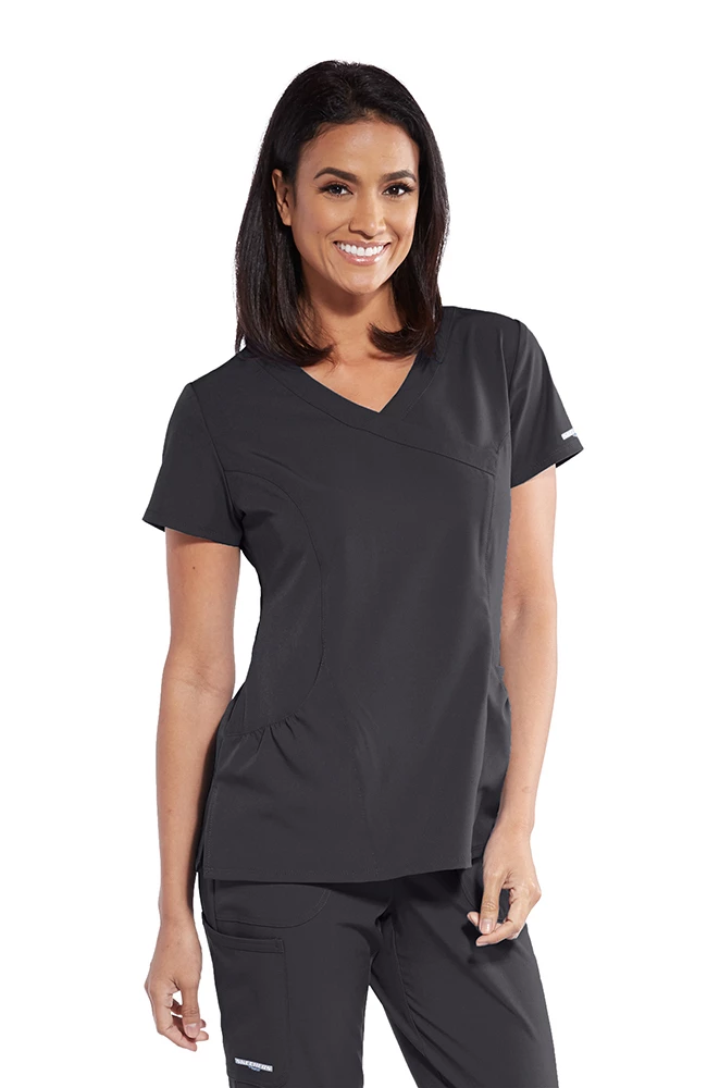 Skechers Women's Charge Surplice Solid Scrub Top 1 Skechers Women's Charge Surplice Solid Scrub Top