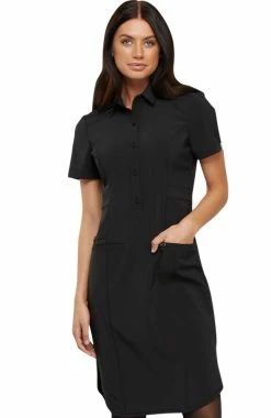 Cherokee Women's 39" Button Front Scrub Dress
