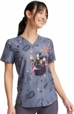Cherokee Women's Hocus Pocus Print Scrub Top