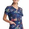 Cherokee Women's Meadow Frolic Print Scrub Top