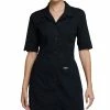 Cherokee Workwear Women's Button Front Solid Scrub Dress