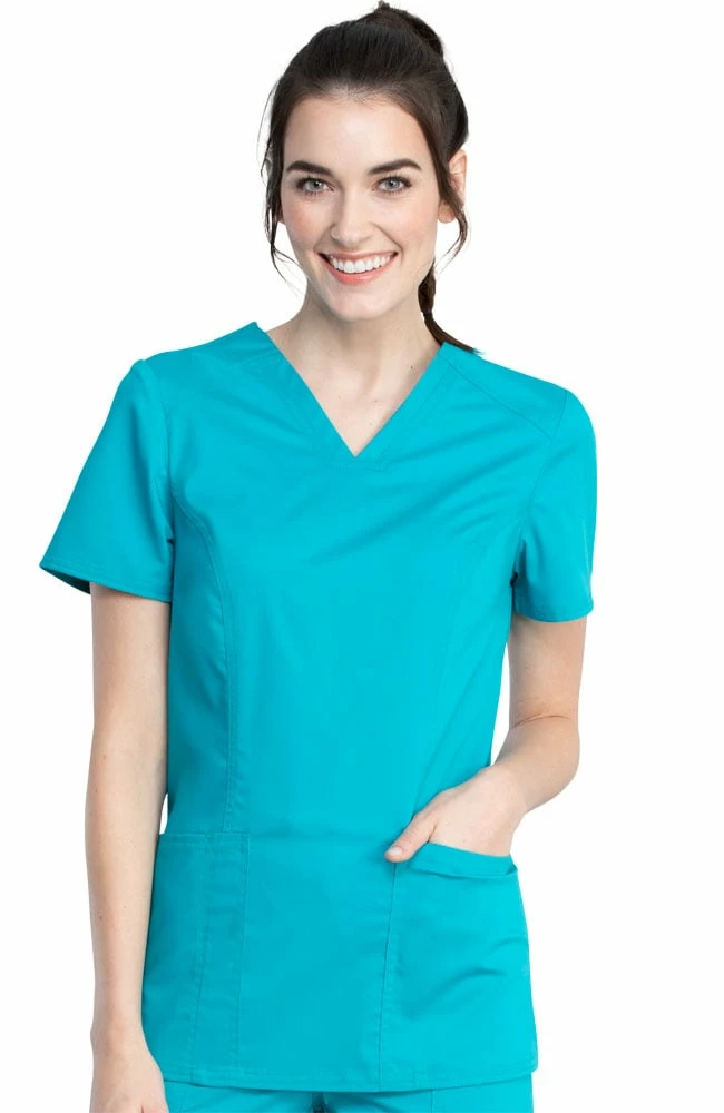Cherokee Workwear Women's V-Neck Solid Scrub Top 1 Cherokee Workwear Women's V-Neck Solid Scrub Top