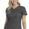 Dickies Women's V-Neck Solid Scrub Top