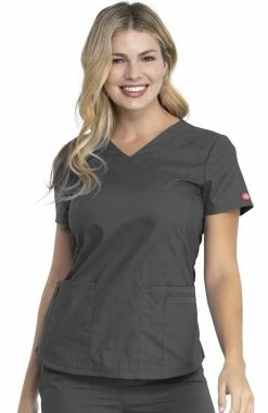 Dickies Women's V-Neck Solid Scrub Top