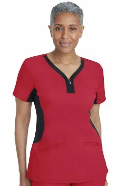 Healing Hands Women's Jessi Y-Neck Side Panel Scrub Top