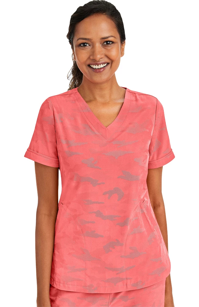 Healing Hands Women's Joy V-Neck Camo Scrub Top 1 Healing Hands Women's Joy V-Neck Camo Scrub Top