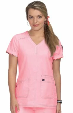 Koi Women's Liv Solid Scrub Top