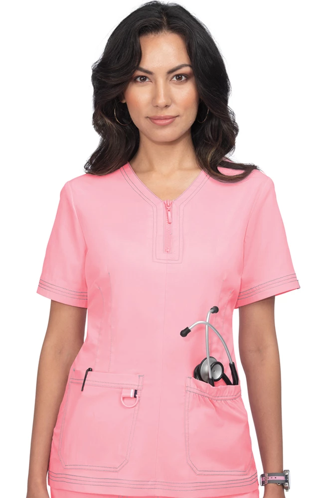 Koi Women's Regan Y-Neck Scrub Top 1 Koi Women's Regan Y-Neck Scrub Top
