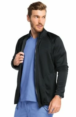 Koi Men's Freedom Zip Front Solid Scrub Jacket