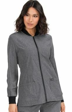 Koi Women's Andrea Zip Front Solid Scrub Jacket