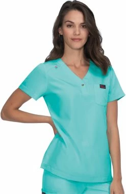 Koi Women's Rosemary Solid Scrub Top