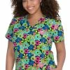 Koi Women's Lulu V-Neck Sea Horse Print Scrub Top