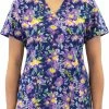 Maevn Uniforms Women's Nature's Calm Print Scrub Top