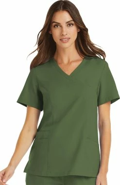 Maevn Uniforms Women's Mock Wrap Scrub Top
