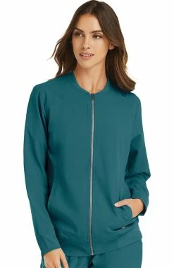 Maevn Uniforms Women's Warm Up Zip Scrub Jacket