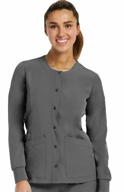 Maevn Uniforms Women's Warm Up Solid Scrub Jacket
