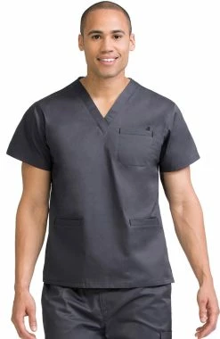 Med Couture Clearance Men's V-Neck Scrub Top With Welt Pocket
