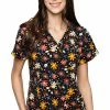 Med Couture Women's Vicky Harvest Floral Print Scrub Top
