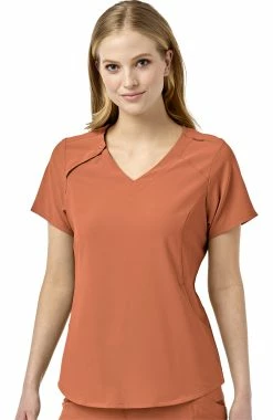 WonderWink Women's Angled Solid Scrub Top