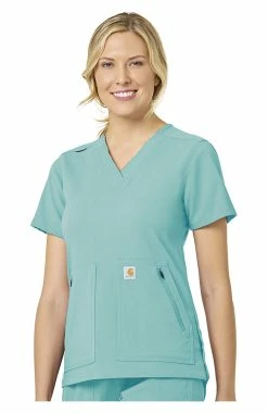 Carhartt Women's Zip Pocket Scrub Top