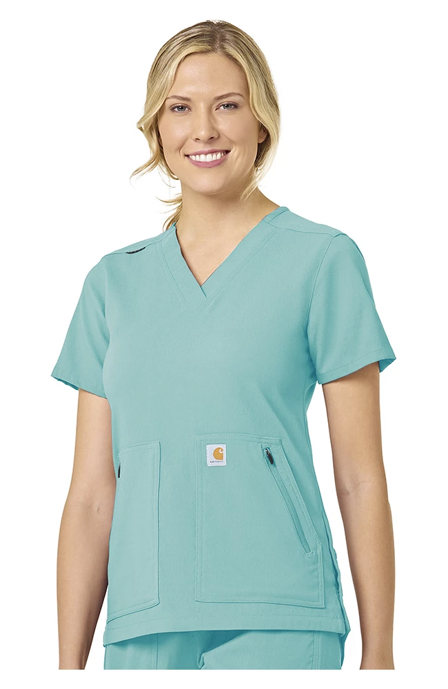 Carhartt Women's Zip Pocket Scrub Top 1 Carhartt Women's Zip Pocket Scrub Top