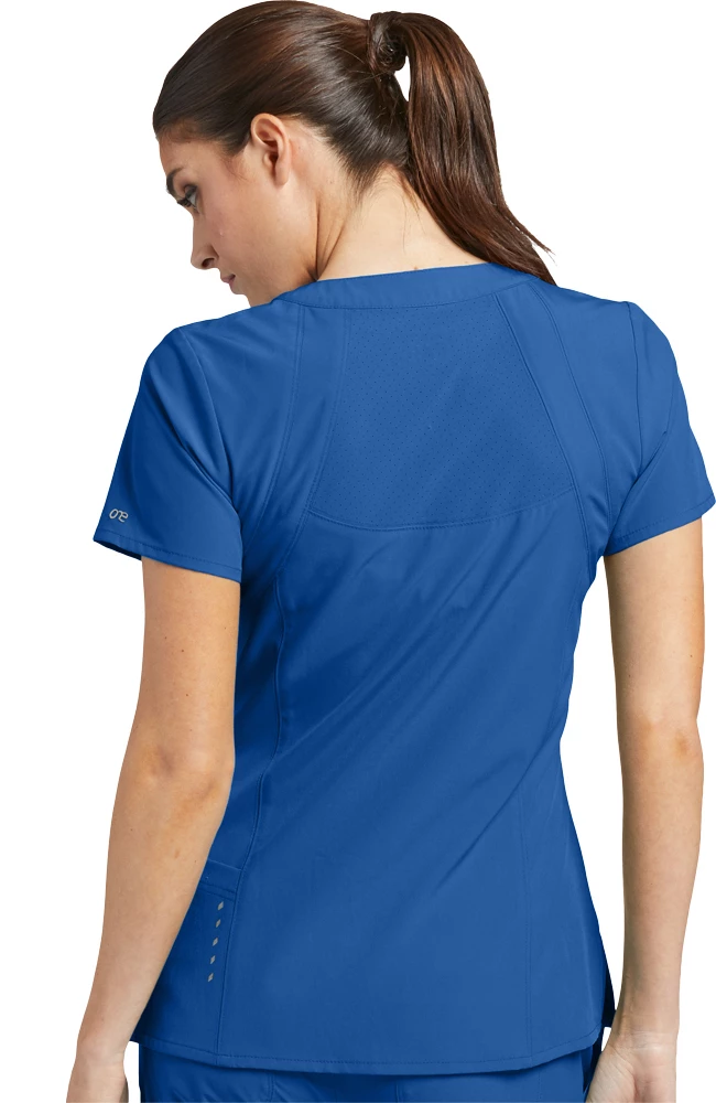 Barco One Women's Racer Solid Scrub Top & Boost Jogger Scrub Pant Set 2 Barco One Women's Racer Solid Scrub Top & Boost Jogger Scrub Pant Set - Image 2