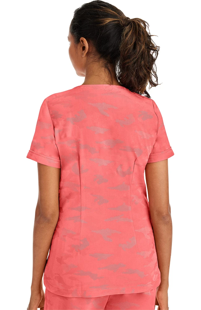 Healing Hands Women's Joy V-Neck Camo Scrub Top 2 Healing Hands Women's Joy V-Neck Camo Scrub Top - Image 2