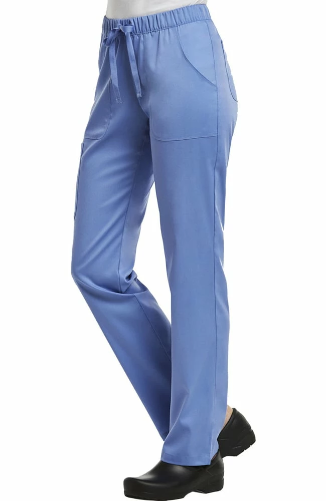 Maevn Uniforms Women's Drawstring Elastic Waistband Cargo Scrub Pant 2 Maevn Uniforms Women's Drawstring Elastic Waistband Cargo Scrub Pant - Image 2