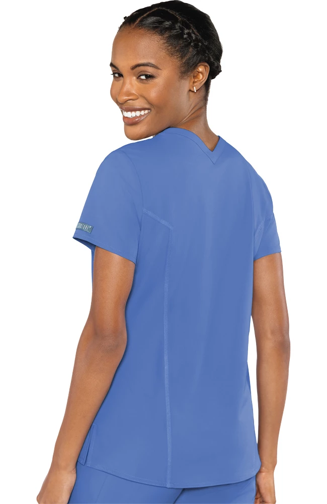 Med Couture Women's Mirror V-Neck Solid Scrub Top 2 Med Couture Women's Mirror V-Neck Solid Scrub Top - Image 2