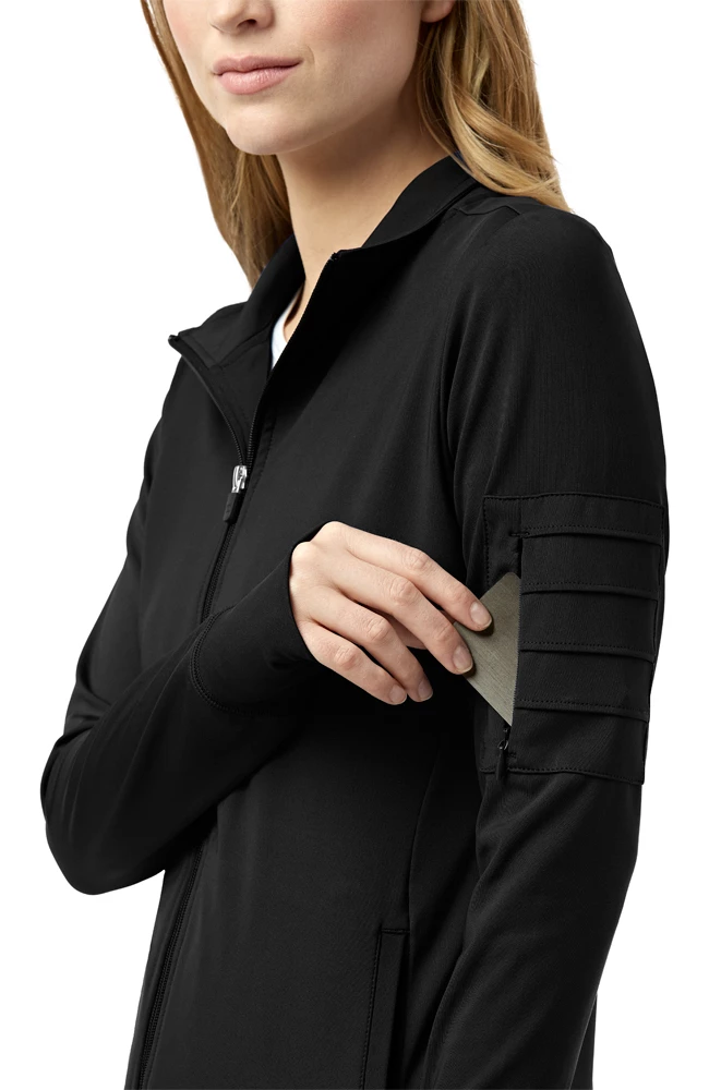 WonderWink Women's Solid Scrub Jacket 2 WonderWink Women's Solid Scrub Jacket - Image 2