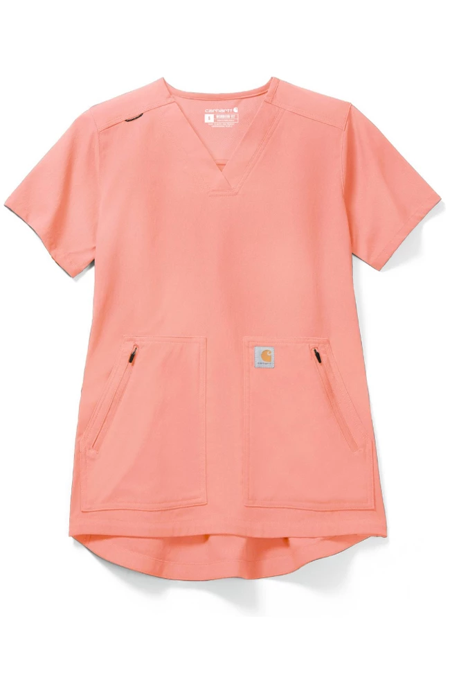 Carhartt Women's Zip Pocket Scrub Top 2 Carhartt Women's Zip Pocket Scrub Top - Image 2