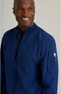 Barco One Men's Warm-Up Bomber Solid Scrub Jacket -Default Template 3 3 bc bow883 650
