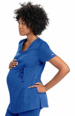 Grey's Anatomy Women's Lilah Maternity Solid Scrub Top -Default Template 3 3 bc grt094 650