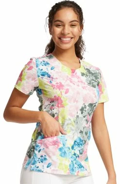Cherokee Women's Brush Away Blooms Print Scrub Top 8 Cherokee Women's Brush Away Blooms Print Scrub Top -Default Template 3 3 ck ck609 print 650