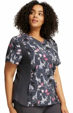 Cherokee Women's Giraffe-Ter My Love Print Scrub Top 7 Cherokee Women's Giraffe-Ter My Love Print Scrub Top -Default Template 3 3 ck ck641 print 650