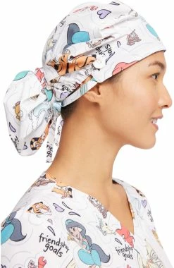 Cherokee Women's Friendship Goals Print Bouffant Scrub Hat -Default Template 3 3 ck tf514 print 650