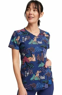 Cherokee Women's Meadow Frolic Print Scrub Top -Default Template 3 3 ck tf737 print 650