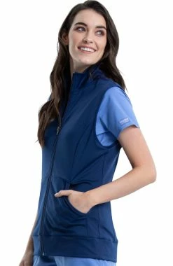 Cherokee Workwear Women's Knit Solid Scrub Vest 6 Cherokee Workwear Women's Knit Solid Scrub Vest -Default Template 3 3 ck ww521 650