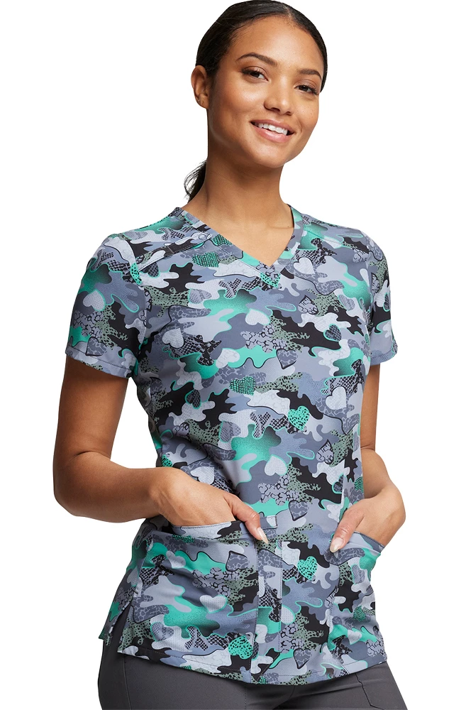Dickies Women's V-Neck Tough Love Print Scrub Top 3 Dickies Women's V-Neck Tough Love Print Scrub Top - Image 3
