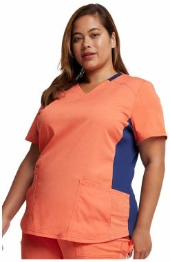 Dickies Women's Knitted Panel Solid Scrub Top -Default Template 3 3 di dk875 650