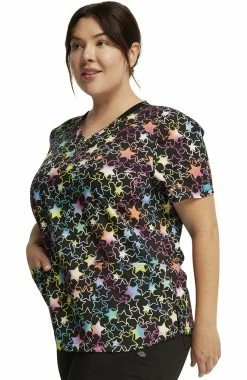 Dickies Women's Star Spectrum Print Scrub Top -Default Template 3 3 di dk876 print 650 2