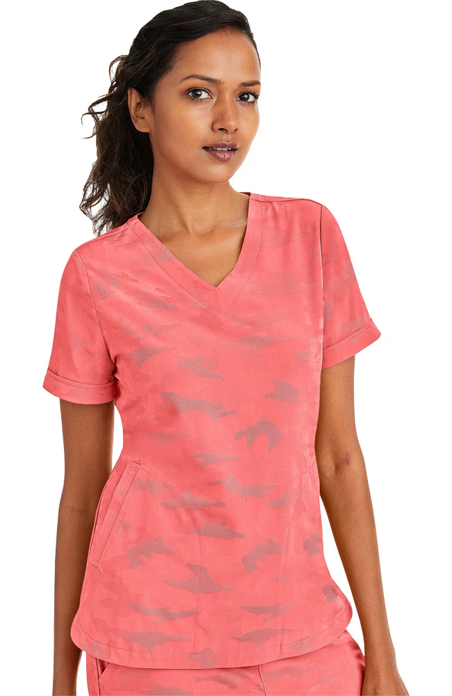 Healing Hands Women's Joy V-Neck Camo Scrub Top 3 Healing Hands Women's Joy V-Neck Camo Scrub Top - Image 3
