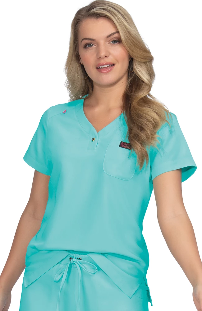 Koi Women's Rosemary Solid Scrub Top 3 Koi Women's Rosemary Solid Scrub Top - Image 3