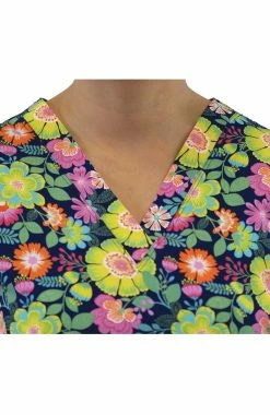 Maevn Uniforms Women's Antique Floral Print Scrub Top -Default Template 3 3 mv 1767 print 650