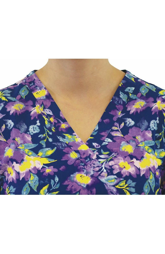 Maevn Uniforms Women's Nature's Calm Print Scrub Top 3 Maevn Uniforms Women's Nature's Calm Print Scrub Top - Image 3