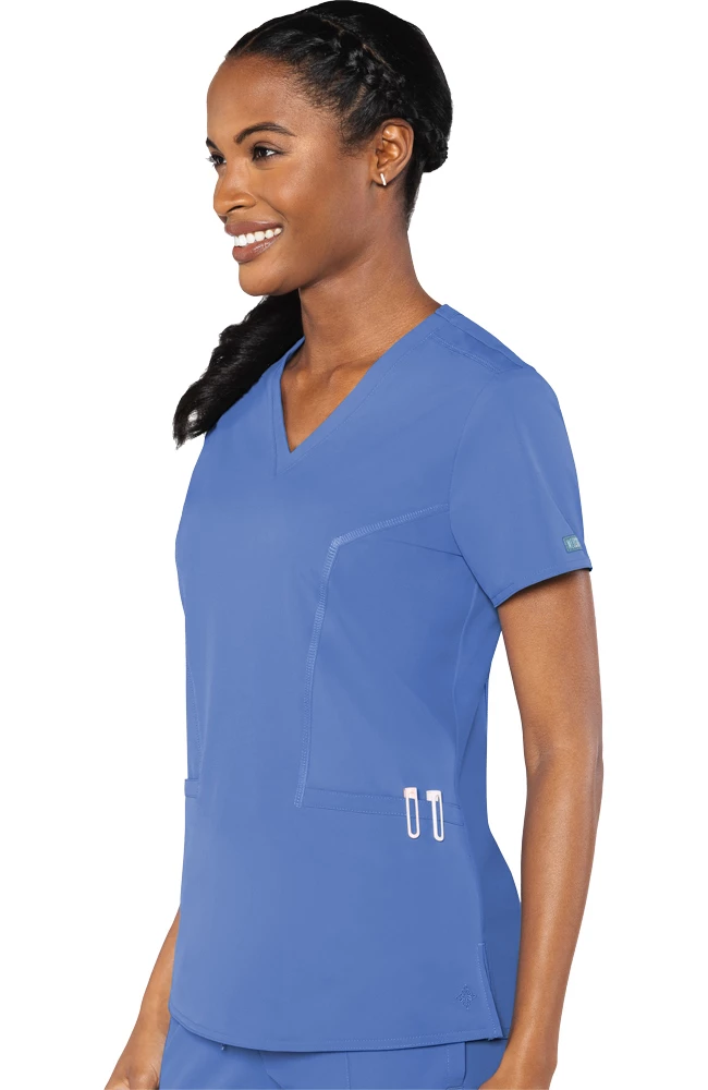Med Couture Women's Mirror V-Neck Solid Scrub Top 3 Med Couture Women's Mirror V-Neck Solid Scrub Top - Image 3