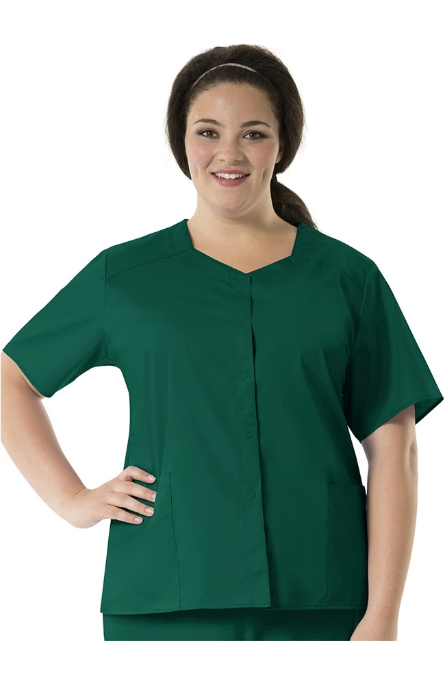WonderWORK Women's Short Sleeve Snap Scrub Jacket 3 WonderWORK Women's Short Sleeve Snap Scrub Jacket - Image 3