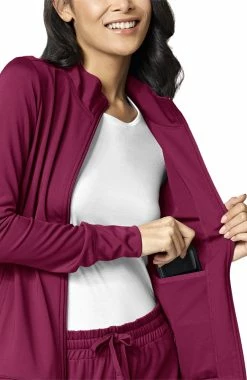 WonderWink Women's Solid Scrub Jacket 5 WonderWink Women's Solid Scrub Jacket -Default Template 3 3 wk 8199 650